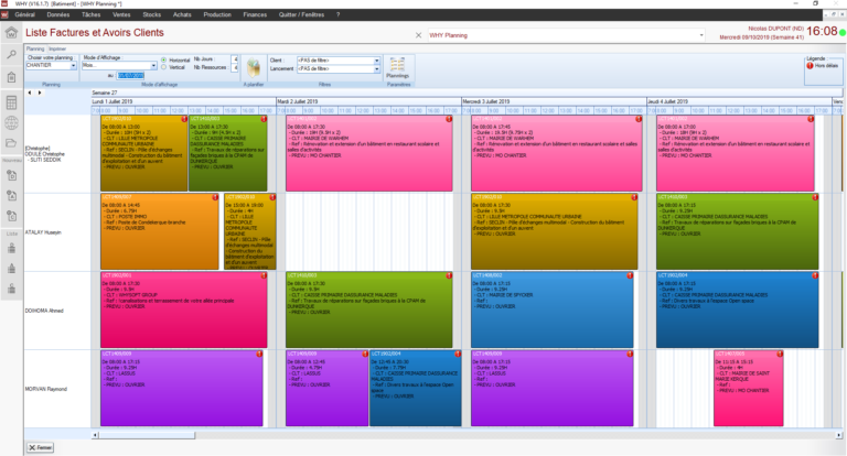 Exemple de planning chantier