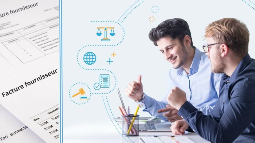 Un professionnel du BTP vérifiant attentivement la conformité fiscale d'une facture fournisseur pour assurer une gestion impeccable.