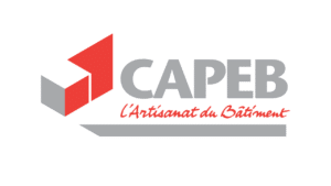 Logo officiel de la CAPEB, syndicat représentant les artisans du bâtiment en France.