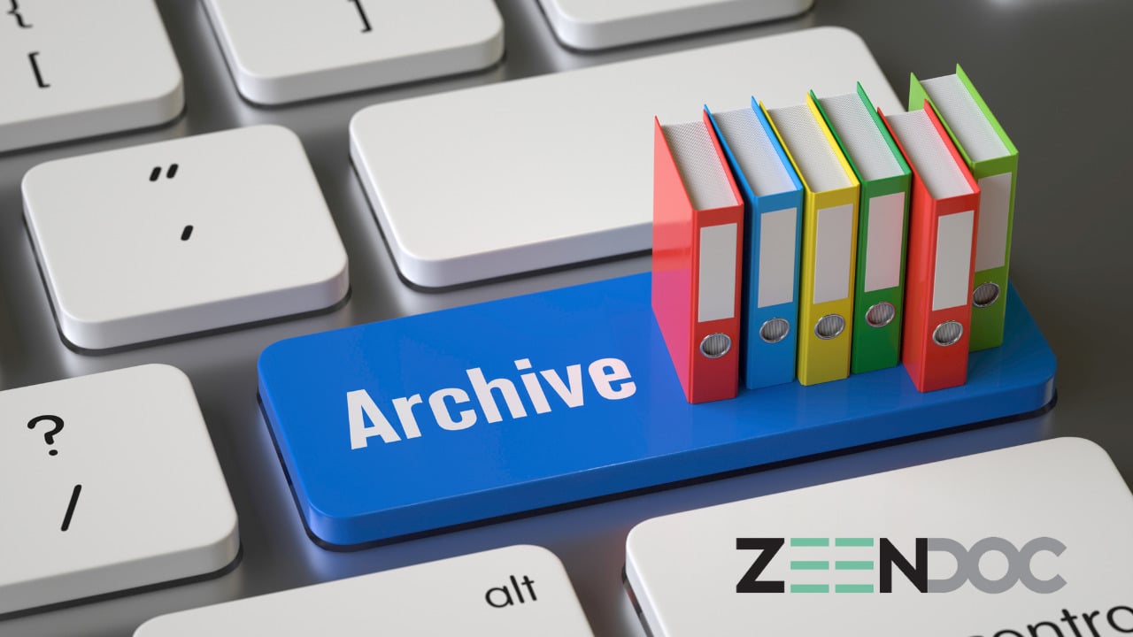 Interface utilisateur Zeendoc montrant l'archivage électronique efficace des documents