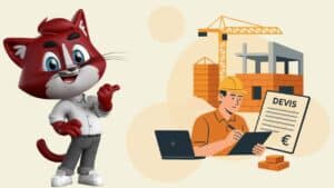 Image représentant un chef de chantier réalisant un devis BTP sur un support numérique. Cette illustration illustre l’importance du chiffrage précis des travaux et de la digitalisation dans le bâtiment grâce aux logiciels de devis et facturation.