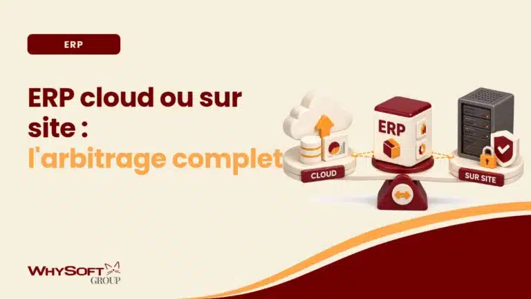 ERP cloud : avantages et limites — nuage et serveur physique posés sur une balance