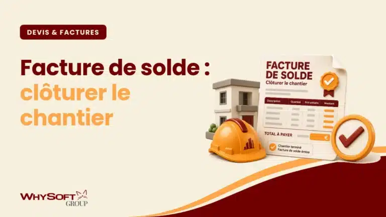 Facture de solde en fin de travaux : le calcul — dernier jalon d'avancement et facture cochée