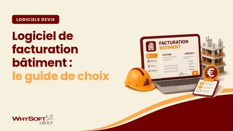 Logiciel de facturation bâtiment : le guide de choix — écran de facture et truelle de maçon
