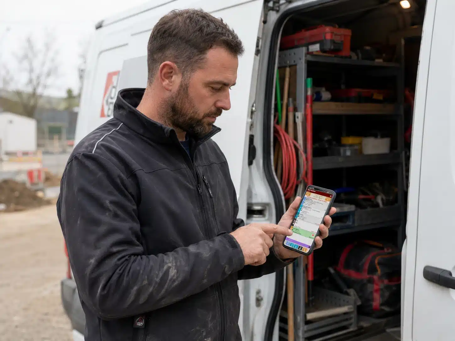 Pointage WHY Mobile au pied du chantier : chaque heure s'impute à son affaire
