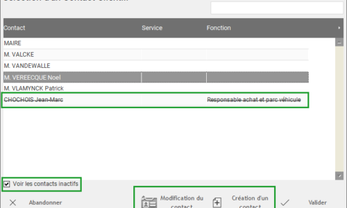 devis creation fiche client contact inactif